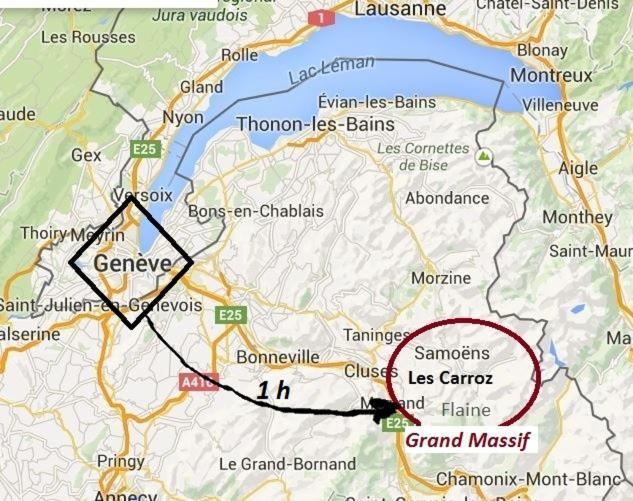 Vintage Chic -Central, Wifi, Mountain View Les Carroz d'Araches Luaran gambar